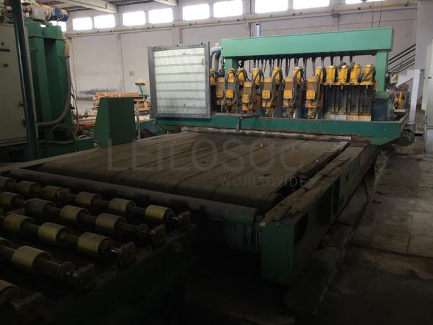 Multi-disco com 12 cabeças, corte longitudinal com tapete.