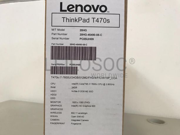 Portátil Lenovo T470s