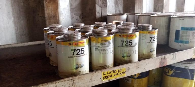 Diversos + Diversos + Rolo de fita + Diversos + Papel higiénico + Diversos + Diversos + Diversos + Diversos + Diversos + Tinta dulux + Diversos + Placas de sinalização + Contentor de 40P ·