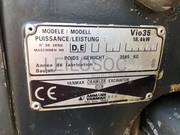 Mini giratória Yanmar Vio35