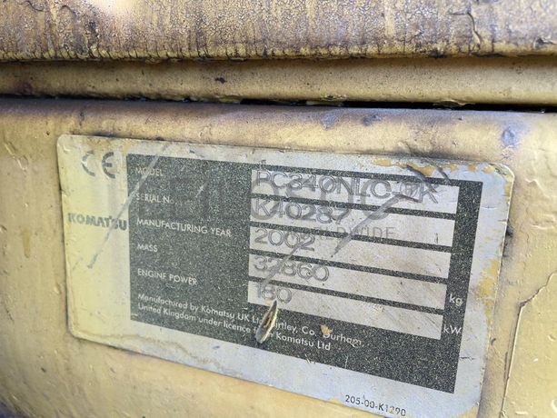 Escavadora Rastos Komatsu PC 340