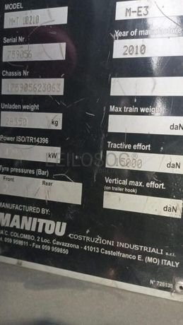 Empilhador Telescópico MANITOU MHT 10210 ·