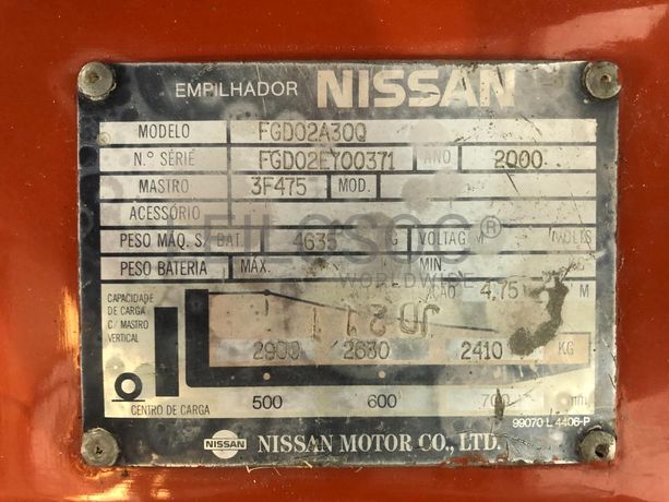 Empilhador Nissan 3.000kg