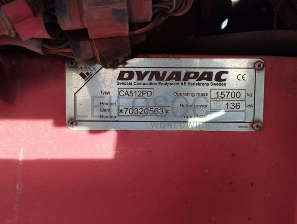 Cilindro compactador Dynapac CA512 ·