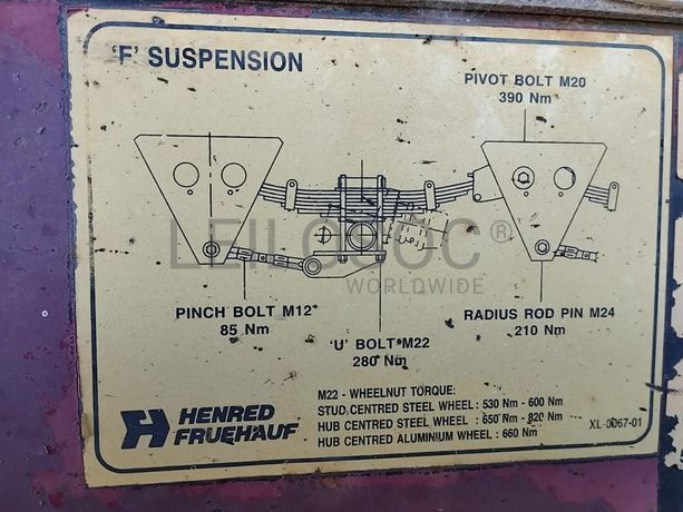 Atrelado basculante Henred Fruehauf ·