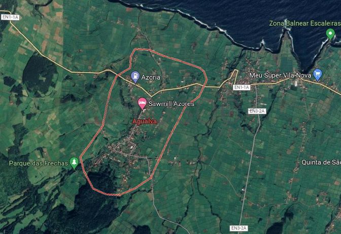 Proporção de 1/4 de Terrenos · Praia da Vitória, Arquipélago dos Açores