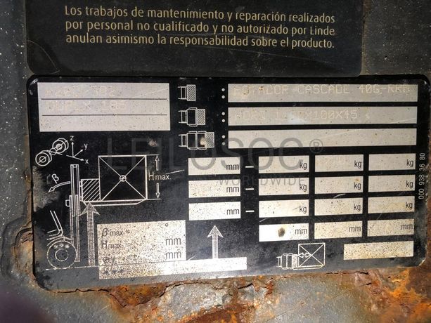 Empilhador Linde H20D-02/600 · Ano 2016