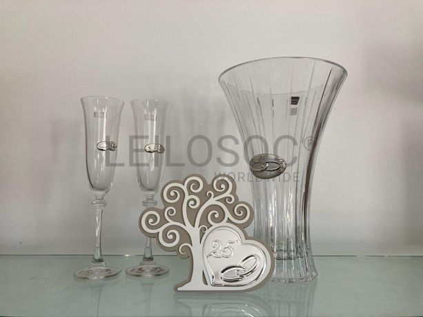 Bibelot 25 Anos + Jarra com 2 copos de cristal