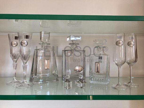 Decanters e Jarras de cristal + Conjuntos de copos de cristal