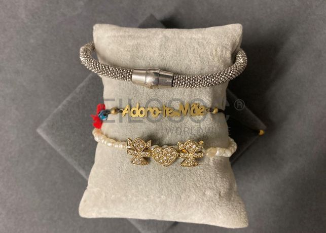 Pulseiras em prata e outros materiais