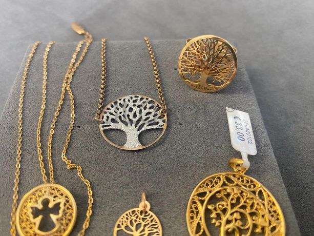 Colares + Pulseira + Anel + Medalha em Filigrana