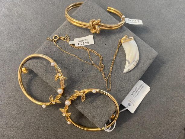 Pulseiras em prata e outros materiais + Par de Brincos em Filigrana + Fio