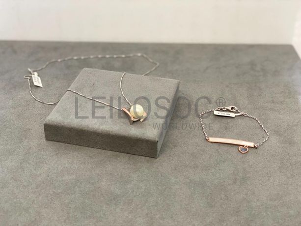 Pulseira + Colar de Prata e Ouro