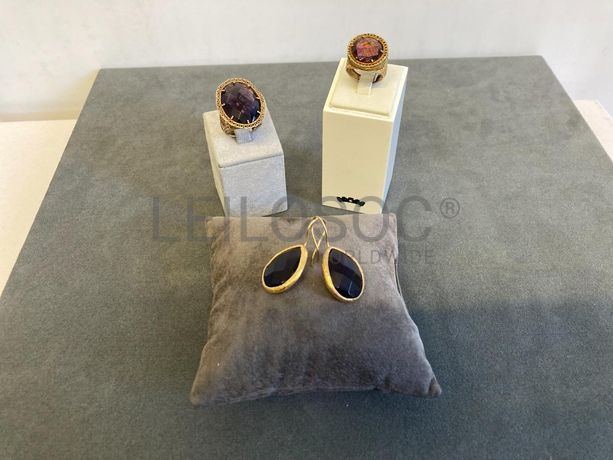 Par de brincos + Anéis