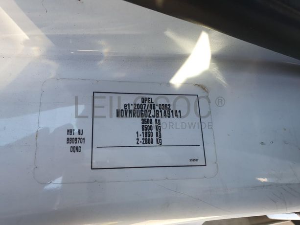 Opel Movano 2.3 CDTI · Ano 2018