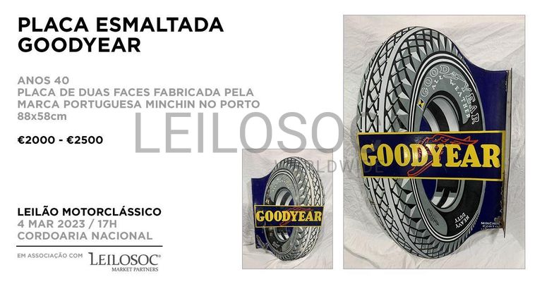 Placa esmaltada GOODYEAR