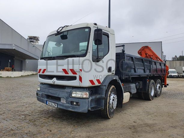Renault Premium com Grua Atlas Copco 13.01 Basculante