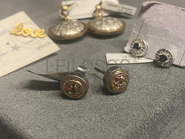 Brincos em prata e outros materiais