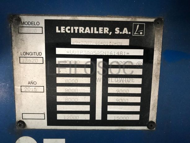 Semirreboque Lecitrailer Plata 3E-RS · Ano 2015