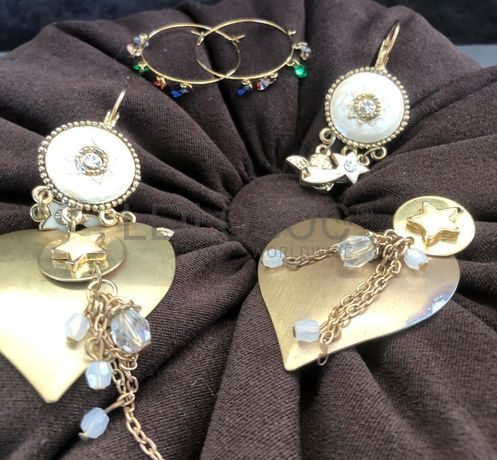 Brincos em prata e outros materiais