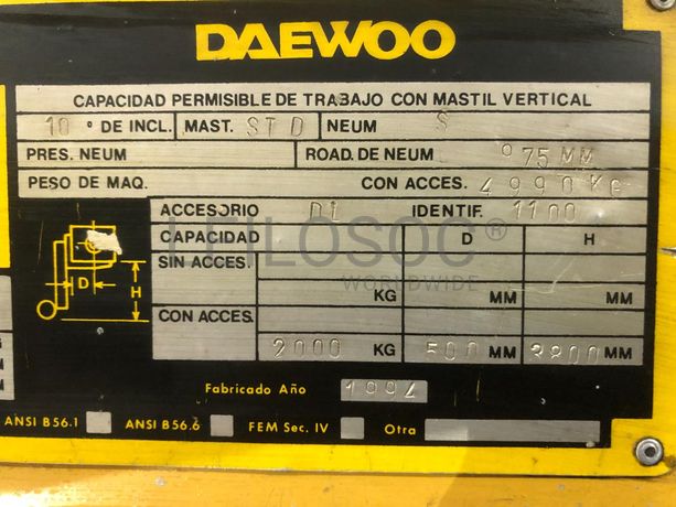 Empilhador Daewoo D20-2