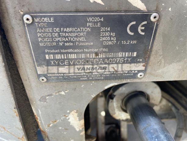 Mini Giratória Yanmar VIO 20